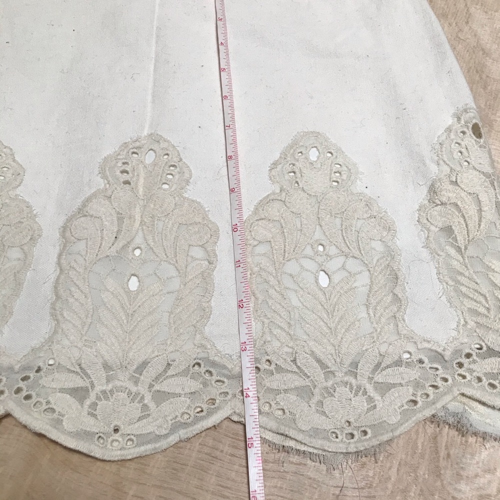 Zara Ivory Crochet Embroidered Skirt Boho Festival Style Size L - Picture 2 of 9